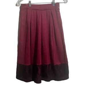 Hot Gal Skirt‎ Women's Sz Medium Pleated Lace Trimmed Dark Academia Retro Goth